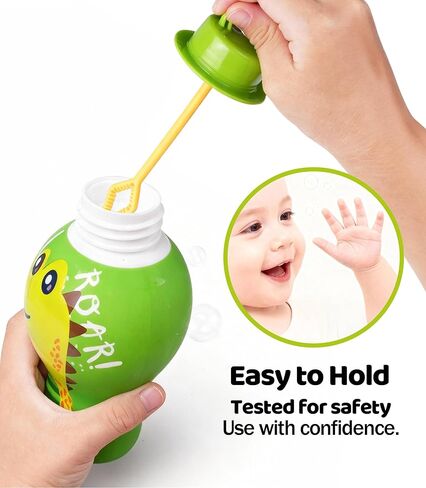 Anti - Spill Proof Bubbles Wands Set for Babies Toddlers Kids 3 4 5 6 Mess Free Bubbles, Variety Pack (4 Fl Oz, 2 Pack) for Indoor & Outdoor Play | Easter Basket Stuffer (Tumbler Colors May Vary) in Saudi Arabia