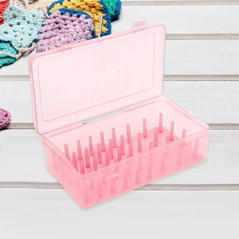 Embroidery Thread Storage Box DIY Supplies 42 Spools Tray Craft Spools Organizer Case Container for Home Embroidery Tabletop, Pink in Saudi Arabia