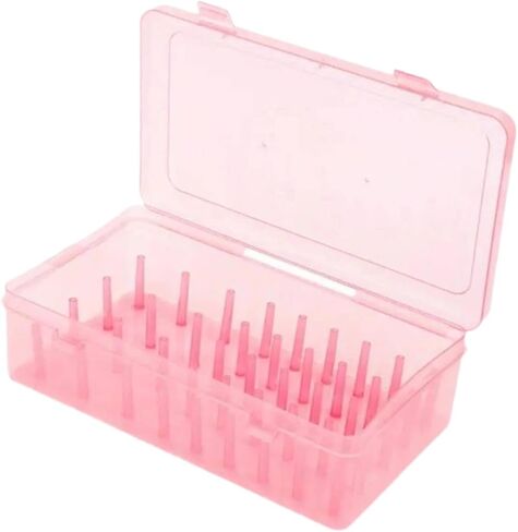 Embroidery Thread Storage Box DIY Supplies 42 Spools Tray Craft Spools Organizer Case Container for Home Embroidery Tabletop, Pink in Saudi Arabia