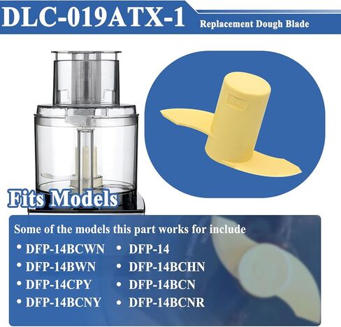 قطعتان بديلتان لشفرات العجين DLC-019ATX-1، تناسب محضر الطعام 14 كوبًا، DFP-14، DFP-14BCHN، DFP-14BCN، DFP-14BCNR، DFP-14BCNY، إلخ in Kuwait