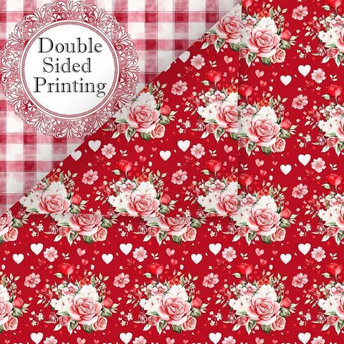24 Sheets Valentine's Day Scrapbook Paper, Retro Newspaper Floral Decorative Craft Paper Folded Flat for Galentine Card Making Wedding Party Photo Album Decor, 12'' x 12'' (A) in Saudi Arabia