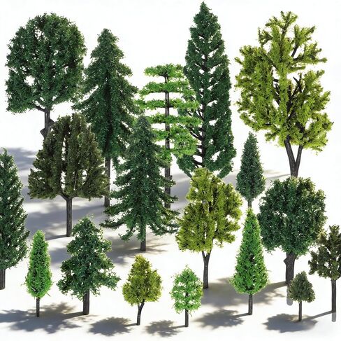 42 Pieces Model Trees 1.2-6.3 Inch Mixed Miniature Tree, Fake Mini Trees for Crafts, Mixed Miniature Fake Diorama Tree, for DIY Crafts, Building, Scenery Landscape in Saudi Arabia