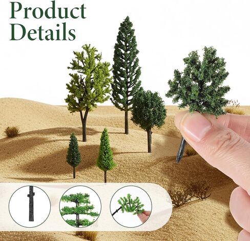 42 Pieces Model Trees 1.2-6.3 Inch Mixed Miniature Tree, Fake Mini Trees for Crafts, Mixed Miniature Fake Diorama Tree, for DIY Crafts, Building, Scenery Landscape in Saudi Arabia