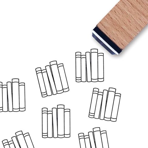 Books Reading Rubber Stamp, 3/5 Inch Small Mini Stamp for Scrapbooking Card Making Planner in Saudi Arabia