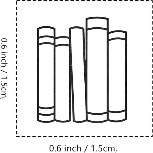 Books Reading Rubber Stamp, 3/5 Inch Small Mini Stamp for Scrapbooking Card Making Planner in Saudi Arabia