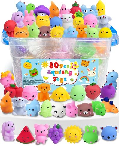 80 حزمة من الألعاب الإسفنجية، هدايا حفلات Kawaii للأطفال 3-5، 4-8، 8-12، ألعاب صندوق الكنز لجوائز الفصل الدراسي، هدايا صغيرة، حقيبة جودي، سلة عيد الفصح، حشو البيض، لعبة الضغط السائبة in Kuwait