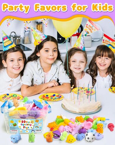 80 حزمة من الألعاب الإسفنجية، هدايا حفلات Kawaii للأطفال 3-5، 4-8، 8-12، ألعاب صندوق الكنز لجوائز الفصل الدراسي، هدايا صغيرة، حقيبة جودي، سلة عيد الفصح، حشو البيض، لعبة الضغط السائبة in Kuwait