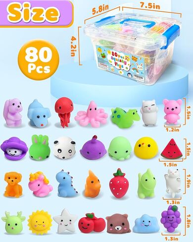 80 حزمة من الألعاب الإسفنجية، هدايا حفلات Kawaii للأطفال 3-5، 4-8، 8-12، ألعاب صندوق الكنز لجوائز الفصل الدراسي، هدايا صغيرة، حقيبة جودي، سلة عيد الفصح، حشو البيض، لعبة الضغط السائبة in Kuwait