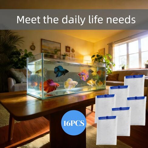 16 حزمة من حشوات الفلتر البديلة الكبيرة لمرشحات Tetra Whisper Bio-Bag، متوافقة مع Whisper 20i/40i، IQ20/30/45/60، PF20/30/40/60 ومرشحات الزواحف in Kuwait