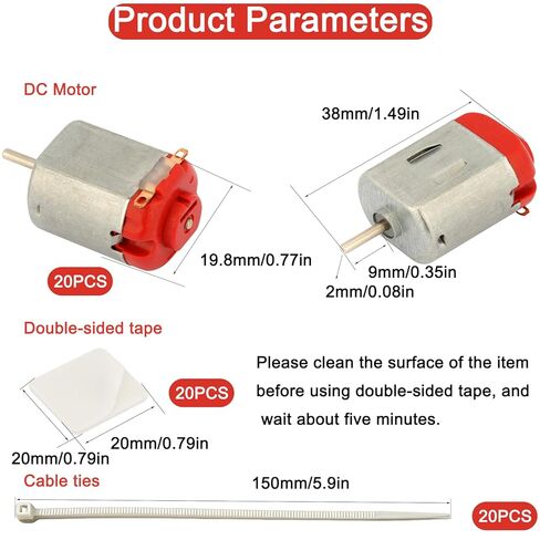 20Pcs 130 Micro DC Motors 1.5-6V 25000RPM for DIY in Kuwait