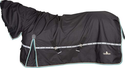 Classic Equine Windbreaker Turnout Sheet with Hood Black XL81/83 in Saudi Arabia