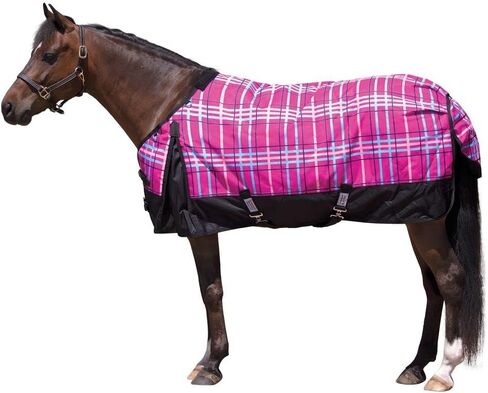 Dura-Tech Viking Classic Euro Fit Horse Turnout Blanket | Surcingle Plaid Pony | Horse Blankets for Winter Waterproof | Large Tail Cover | Winter Horse Blanket in Kuwait