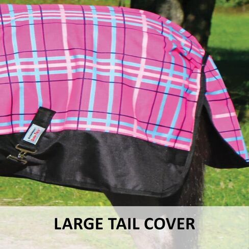 Dura-Tech Viking Classic Euro Fit Horse Turnout Blanket | Surcingle Plaid Pony | Horse Blankets for Winter Waterproof | Large Tail Cover | Winter Horse Blanket in Kuwait