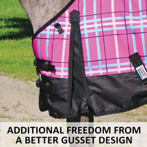 Dura-Tech Viking Classic Euro Fit Horse Turnout Blanket | Surcingle Plaid Pony | Horse Blankets for Winter Waterproof | Large Tail Cover | Winter Horse Blanket in Kuwait