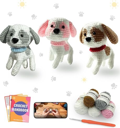 PAITIN Crochet Kit for Beginners – DIY Crochet Craft Project, Easy Handmade Yarn Art Kit for Adults with Step-by-Step Video Tutorial in Saudi Arabia