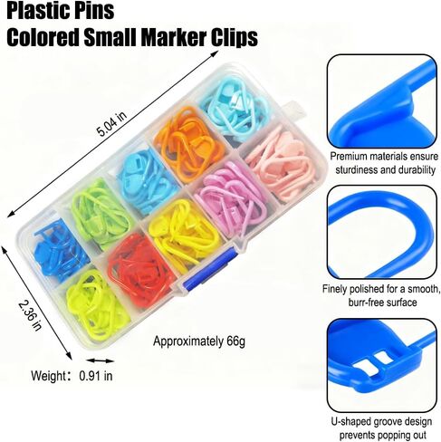 120 Pcs Colorful Knitting Markers, Plastic Crochet Hook Clip, Bulk Crochet Hook Markers for Knitting Stitch Locking Clip Crochet Hooks in Saudi Arabia
