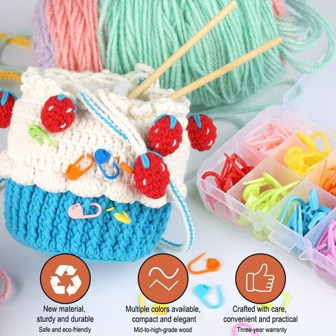 120 Pcs Colorful Knitting Markers, Plastic Crochet Hook Clip, Bulk Crochet Hook Markers for Knitting Stitch Locking Clip Crochet Hooks in Saudi Arabia