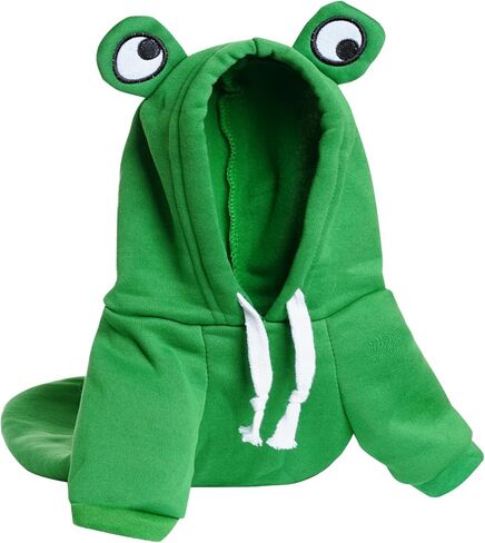 hoyuwak Adorable Frog Hoodie - Dog Costume, Winter Coat & Jacket for Small Dogs | Warm Dog Clothing Outfit for Cats (3-4.5kg/6.6-9.9lbs) in Saudi Arabia
