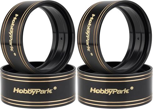 حلقات مشبك خرز داخلية من النحاس من HobbyPark، 95 جم، أوزان عجلة تناسب إطارات عجلات 1.9 بوصة لـ 1/10 RC Crawler Axial SCX10 II 90046 TRX4 VS4-10 SCX10 Pro، 4 قطع (ذهبي) in Kuwait