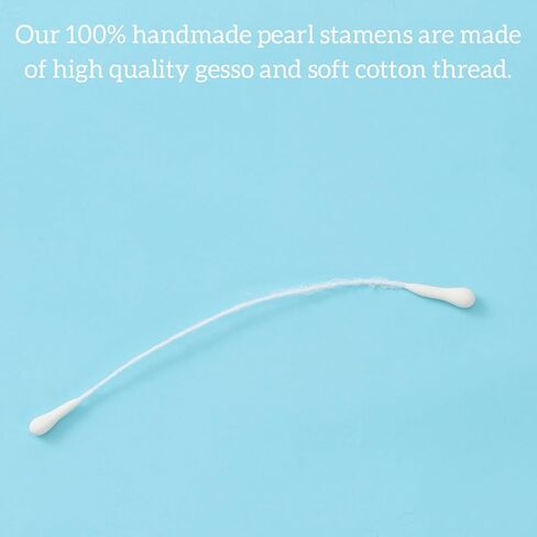 1600 PCS Flower Stamens, Stamens for Flower Making Pearl Double Heads Flowers Stamen for Crafts Artificial Flowers Pollen Stems White Handmade Floral Stamen for Home Scrapbook Wedding Party Decoration in Saudi Arabia
