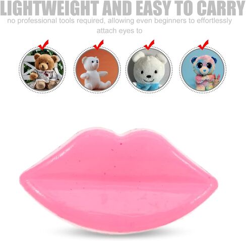 jojofuny 100pcs Flatback Lip Mouth Plastic Doll Mouth Embellishments for Crafting Scrapbooking Sewing Clothes DIY Doll Stuffed Animals Accessories in Saudi Arabia