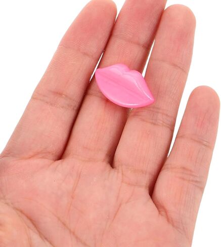 jojofuny 100pcs Flatback Lip Mouth Plastic Doll Mouth Embellishments for Crafting Scrapbooking Sewing Clothes DIY Doll Stuffed Animals Accessories in Saudi Arabia