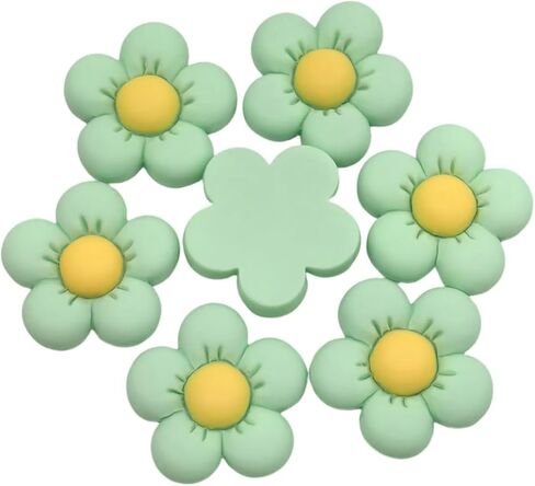 Lmlliang 20pc Mini Resin Flower Flat Back for Scrapbooking Embellishment DIY Handcraft Photo Album Hair Phone Case Decor 21mm Green in Saudi Arabia