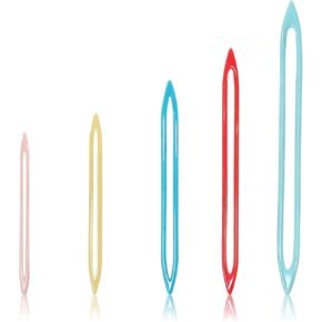 BENOSPACE 5 Pcs Large Eye Yarn Needle Plastic Crochet Needles for Sewing Tapestry Weaving in Ends Knitting Crochet Darning Needle for Assorted Thick Bulky Yarn Crochet Wool Finishing Knitting Needles in Saudi Arabia