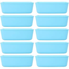 HOMSFOU 10pcs Plastic Hanging Pet Bowls for Cages, Reusable Anti-Spill Dog and Cat Feeding Bowls, Medium Size Blue for Household and Travel Use in Kuwait