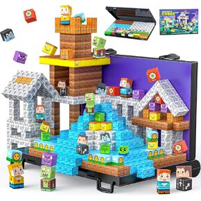 Magnetic Blocks with Storage Case, 1 Inch Large Size Magnetic Building Blocks Cubes, Magnet Blocks STEM Stacking Toy, Boy Toys Birthday Gifts for Boys & Girls Magnet Toys for Kids Age 3+, 84PCS in Saudi Arabia