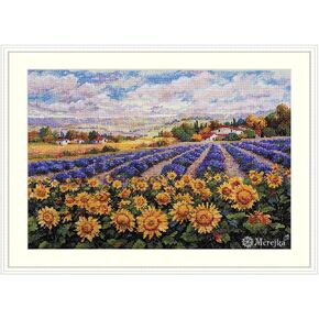 Merejka Counted Cross Stitch Kit Fields of Lavender and Sun in Kuwait