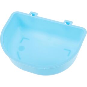 Artibetter Plastic Hanging Pet Bowl for Cats and Small Dogs, Round Food and Water Dish, Blue Plastic Cage-Mounted Feeder for Kennels and Travel in Saudi Arabia