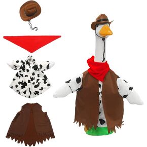 OBILAN Porch Goose Outfits, Summer Hawaiian-Style Goose Outfits, and Cute Goose Clothes fit Large 23" H Statues for Outdoor Garden and Yard Decoration(Yellow Bikini) in Saudi Arabia