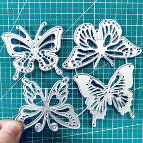 4pcs Large Butterflies Metal Cutting Die Cuts, DIY Crafts Template Frame Paper Cards Cutting Dies Cut Stencils for DIY Embossing Card Making Book Tags Decorative Paper Dies Scrapbooking in Saudi Arabia