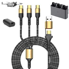 شاحن DJI - Mini 5 Pro 3 في 1 USB-C Neo Mavic Air Series ملحقات الطائرة بدون طيار Mini 2/SE/3/4 Pro/4K Neo2 Air 2/3S Avata/2 Mavic 3/4 كابل شحن سريع قابل للطي ملحق بطارية 5A in Kuwait