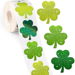 ملصقات يوم القديس باتريك من Whaline ملصقات ختم ثلاثية الأبعاد سباركلي مضحك الكرتون محظوظ سحر مقاوم للماء ذاتية اللصق لديكور مجلة مغلف العطلات الأيرلندية، 500 جهاز كمبيوتر شخصى in Kuwait