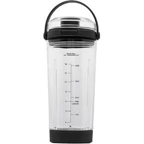 استبدال الوعاء 18 أونصة متوافق مع خلاط Ninja Blast المحمول، كوب بديل 18oz مع غطاء رشفة وغطاء سفلي لخلاطات Ninja المحمولة BC151BK BC151NV BC151WH BC151CR BC151EM، PC، أزرق in Kuwait