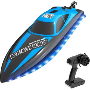 RC Boat - Remote Control Boats for Adult,2.4GHz RC Racing Boats with LED Lights for Pool Lakes,Summer Water Toy in Kuwait