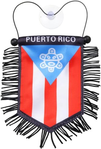 Puerto Rico Taino Sun Hanging Decoration – Boricua Rearview Mirror Flag for Car, Home & Office Décor, Taíno Symbol Mini Banner, Puerto Rican Cultural Accessory in Saudi Arabia