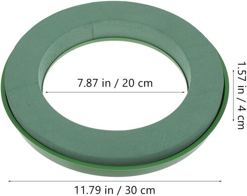 Garneck 2pcs 11.8inch Wet Floral Foam Ring with Suction Cup: Green Round Foam Blocks for Artificial Flower Arrangements Bouquet Holder Wreath for Wedding Car Holiday Centerpiece Table Decoration in Saudi Arabia