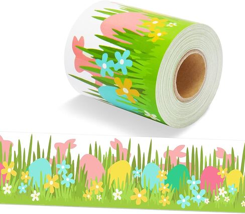 36 Feet Spring Bulletin Board Border Roll, Spring Flower Bulletin Border Floral Borders Trim for Springtime Easter Home Office Classroom Window Wall Bulletin Board Party Decoration in Saudi Arabia