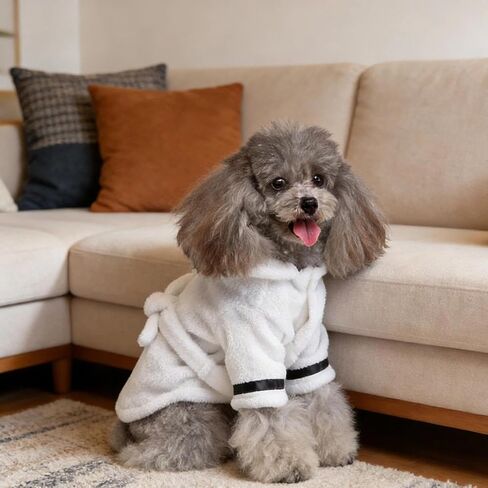 1 Piece pet bathrobe, dog pajamas, thickened hooded bathrobe, quick-drying, super absorbent dog towel in Saudi Arabia
