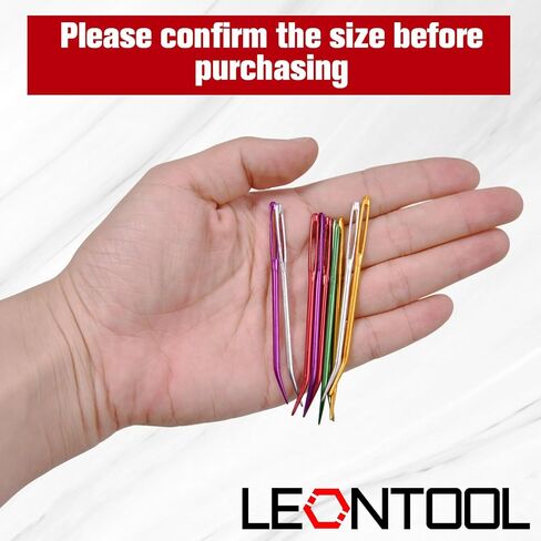 LEONTOOL 10 Pcs Large Eye Yarn Darning Tapestry Needle Big Eye Weaving Needle Aluminum Bent Needles Sewing Hand Knitting Needles with Storage Tube for Crochet Weaving Darning Projects in Saudi Arabia
