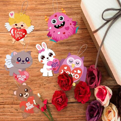 XZENTIRA 36 Sets Valentine's Day Craft Kits for Aldults Valentines Stickers DIY Paper Craft Hanging Ornament Decorations Entertainment Activities in Saudi Arabia