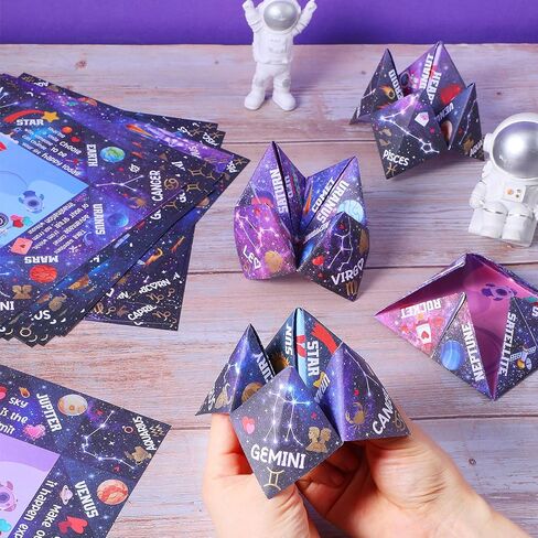 Blosssound 36 Pcs Cootie Catcher Valentines Cards for Kids School Classroom Cootie Game Cosmic Space Paper Origami Crafts for Students Class Valentine Day Exchange Gifts Boys Girls Party Favors in Saudi Arabia