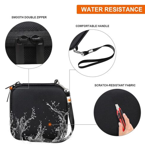 Carrying Case for RG34XXSP/RG35XXSP/Miyoo Flip V2 Retro Game Console, Portable Handheld Game Console Travel Storage Case with Mesh Bag for SD Card, USB Charging Cable, User Manual, Black in Saudi Arabia