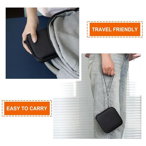 Carrying Case for RG34XXSP/RG35XXSP/Miyoo Flip V2 Retro Game Console, Portable Handheld Game Console Travel Storage Case with Mesh Bag for SD Card, USB Charging Cable, User Manual, Black in Saudi Arabia