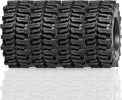 إطارات زاحفة مقاس 1.3 بوصة، إطار مستنقع الطين الطيني مقاس 64 × 26 مم، إطار مطاطي ناعم مع حشوة إسفنجية يناسب 1/18 1/24 AX24 TRMX4 المحوري SCX24 FCX24 Ultimate CR-18P EVO XC-1 RTR RC ترقية النموذج (4 قطع) in Saudi Arabia