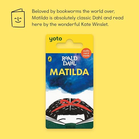 YOTO Matilda من Roald Dahl - بطاقة كتاب صوتي للأطفال للاستخدام مع المشغل وجهاز صوتي صغير الكل في 1، استماع تعليمي بدون شاشة مع قصص ممتعة لوقت اللعب ووقت النوم والسفر، للأعمار من 5 سنوات فما فوق in Saudi Arabia