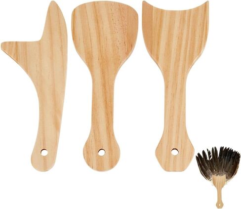 BENECREAT 3pcs Fan Handles, 7.87×3.15×0.47 Inch Hand Fan DIY Handles, Wood Jumbo Craft Sticks, Fan Handle Craft Sticks for DIY Handicrafts in Saudi Arabia